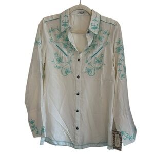 Tasha Polizzi Silk Western Shirt Size S